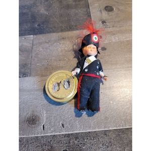 Vintage Ricardo Di Roma Italian Swiss General Uniform‎ sleep eyes doll figure AS